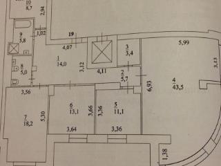 3-комн., 128.5 м², 3/6 этаж