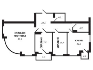 3-комн., 130 м², 8/10 этаж