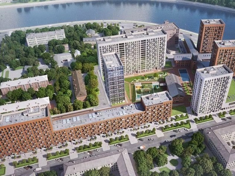Комплекс расположен вдоль набережной Москвы-реки. Фото: Мир Квартир